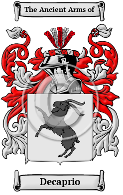 Decaprio Family Crest/Coat of Arms