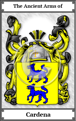 Cardena Family Crest Download (JPG)  Book Plated - 150 DPI