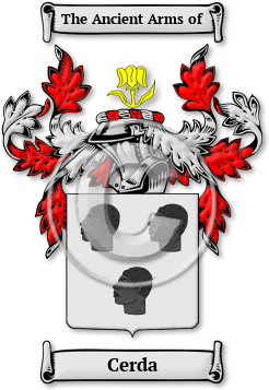Cerda Family Crest Download (jpg) Legacy Series - 150 DPI