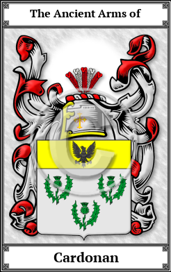 Cardonan Family Crest Download (JPG)  Book Plated - 150 DPI