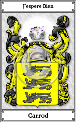 Carrod Family Crest Download (JPG)  Book Plated - 150 DPI