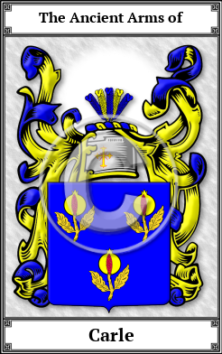 Carle Family Crest Download (JPG) Book Plated - 600 DPI