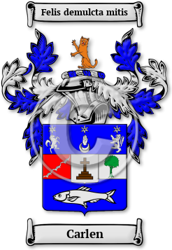 Carlen Family Crest Download (jpg) Legacy Series - 150 DPI