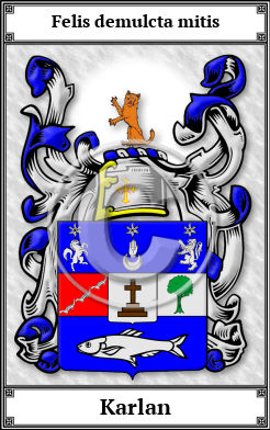 Karlan Family Crest Download (JPG) Book Plated - 600 DPI