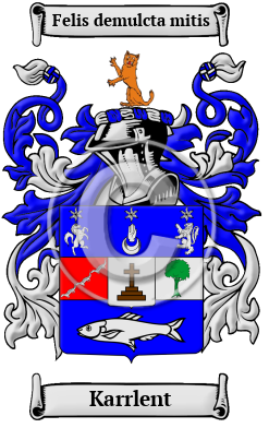 Karrlent Family Crest/Coat of Arms