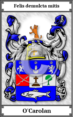 O'Carolan Family Crest Download (JPG)  Book Plated - 150 DPI