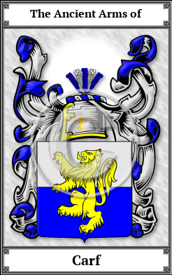 Carf Family Crest Download (JPG)  Book Plated - 150 DPI