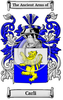 Carli Family Crest/Coat of Arms