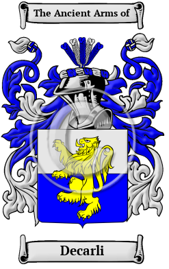 Decarli Family Crest/Coat of Arms