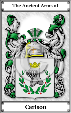 Carlson Family Crest Download (JPG)  Book Plated - 150 DPI