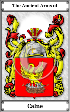 Calne Family Crest Download (JPG)  Book Plated - 150 DPI