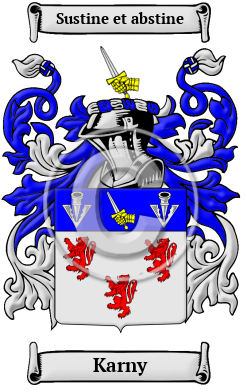 Karny Family Crest/Coat of Arms