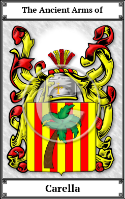 Carella Family Crest Download (JPG)  Book Plated - 150 DPI