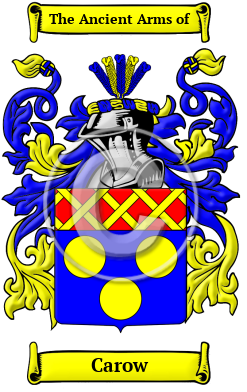 Carow Family Crest/Coat of Arms