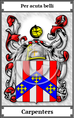 Carpenters Family Crest Download (JPG)  Book Plated - 150 DPI