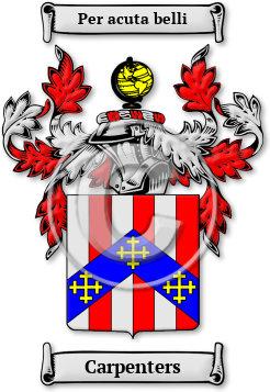 Carpenters Family Crest Download (jpg) Legacy Series - 150 DPI