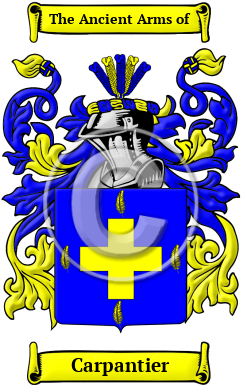 Carpantier Family Crest/Coat of Arms