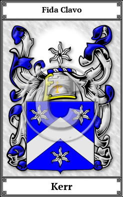 Kerr Family Crest Download (JPG)  Book Plated - 150 DPI