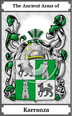 Karranza Family Crest Download (JPG) Book Plated - 600 DPI