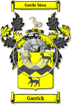Garrick Family Crest Download (JPG) Legacy Series - 600 DPI