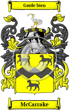 McCarrake Family Crest/Coat of Arms