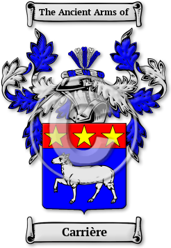 Carrière Family Crest Download (jpg) Legacy Series - 150 DPI
