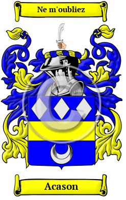 Acason Family Crest/Coat of Arms
