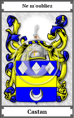 Castan Family Crest Download (JPG) Book Plated - 600 DPI