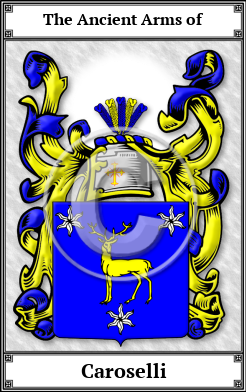 Caroselli Family Crest Download (JPG) Book Plated - 600 DPI