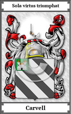Carvell Family Crest Download (JPG)  Book Plated - 150 DPI