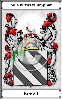 Kervil Family Crest Download (JPG)  Book Plated - 150 DPI