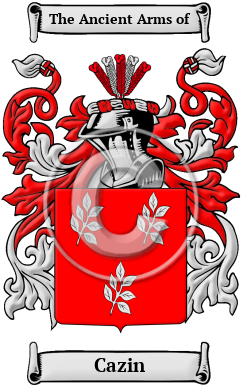 Cazin Family Crest/Coat of Arms
