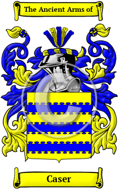 Caser Family Crest/Coat of Arms