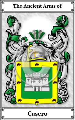 Casero Family Crest Download (JPG) Book Plated - 600 DPI