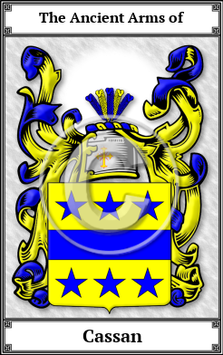 Cassan Family Crest Download (JPG)  Book Plated - 150 DPI