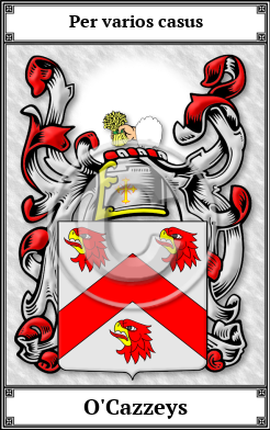 O'Cazzeys Family Crest Download (JPG) Book Plated - 600 DPI