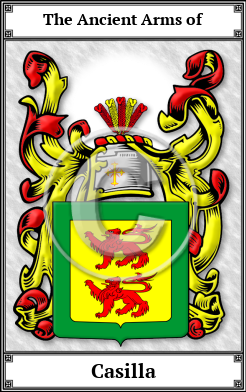 Casilla Family Crest Download (JPG) Book Plated - 300 DPI