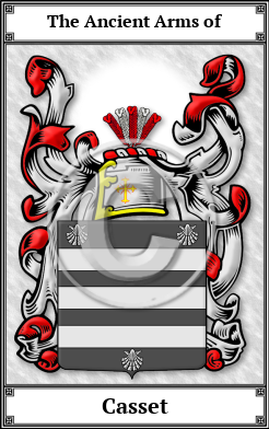 Casset Family Crest Download (JPG)  Book Plated - 150 DPI