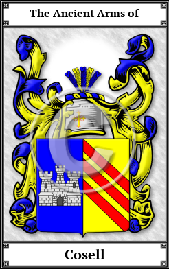 Cosell Family Crest Download (JPG) Book Plated - 600 DPI