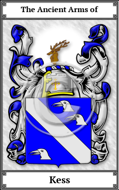 Kess Family Crest Download (JPG) Book Plated - 600 DPI