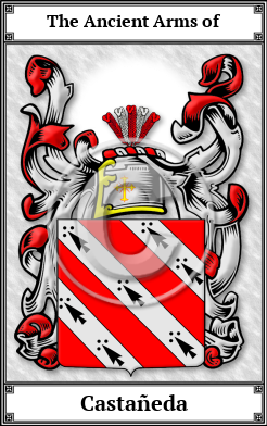 Castañeda Family Crest Download (JPG)  Book Plated - 150 DPI