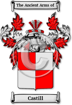 Castill Family Crest Download (jpg) Legacy Series - 150 DPI