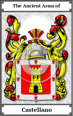 Castellano Family Crest Download (JPG)  Book Plated - 150 DPI