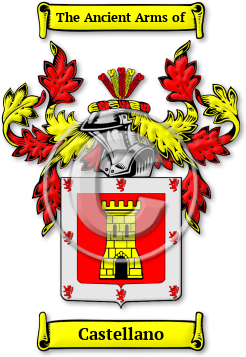 Castellano Family Crest Download (jpg) Legacy Series - 150 DPI