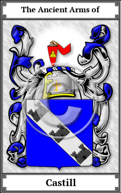 Castill Family Crest Download (JPG) Book Plated - 600 DPI