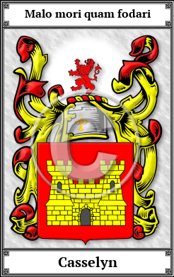 Casselyn Family Crest Download (JPG) Book Plated - 600 DPI