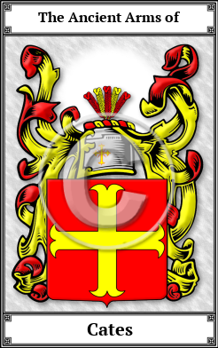 Cates Family Crest Download (JPG)  Book Plated - 150 DPI