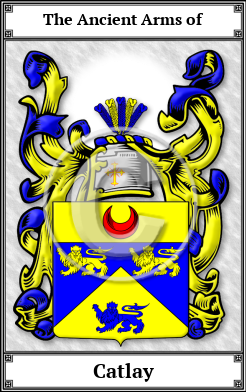 Catlay Family Crest Download (JPG)  Book Plated - 150 DPI