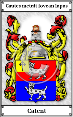 Catent Family Crest Download (JPG)  Book Plated - 150 DPI
