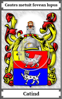 Catind Family Crest Download (JPG)  Book Plated - 150 DPI